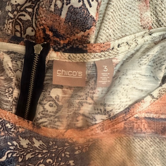 CHICO’s beautiful top long sleeve women size 3 - Picture 6 of 8